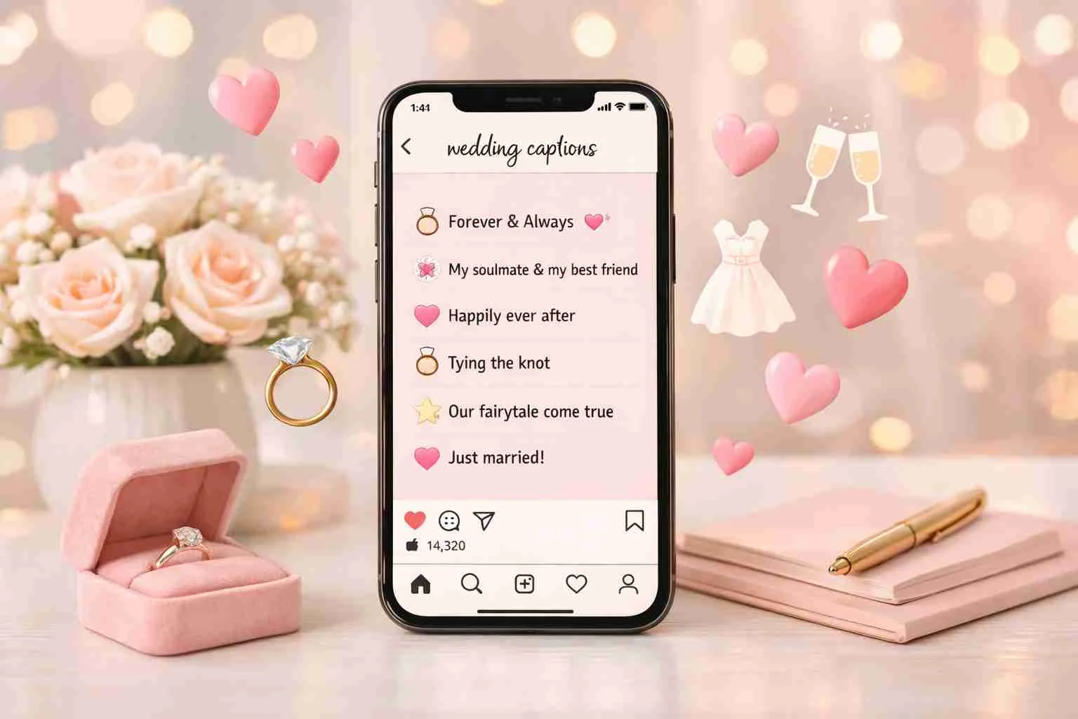 captions for a wedding