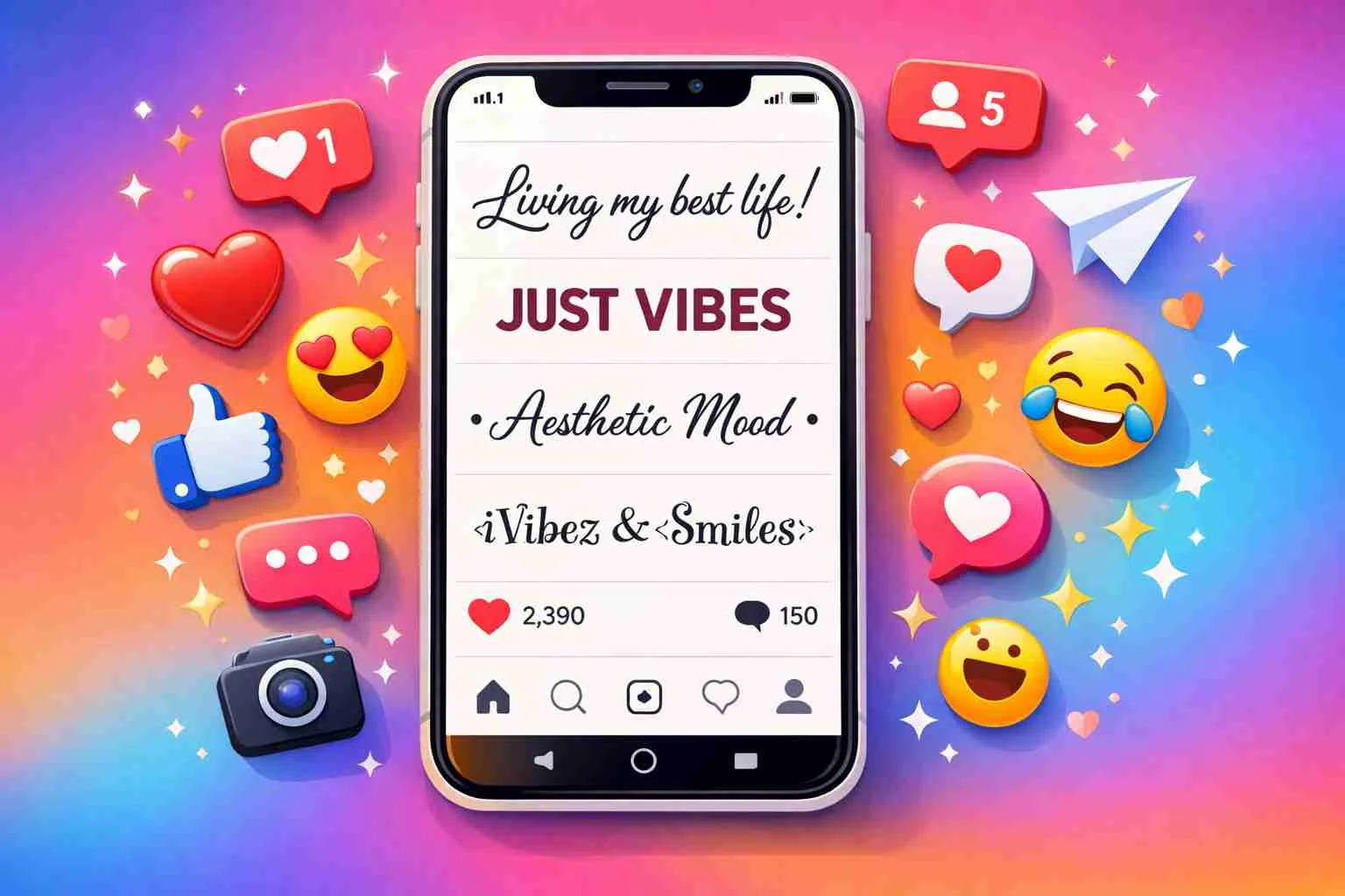 different fonts for instagram captions