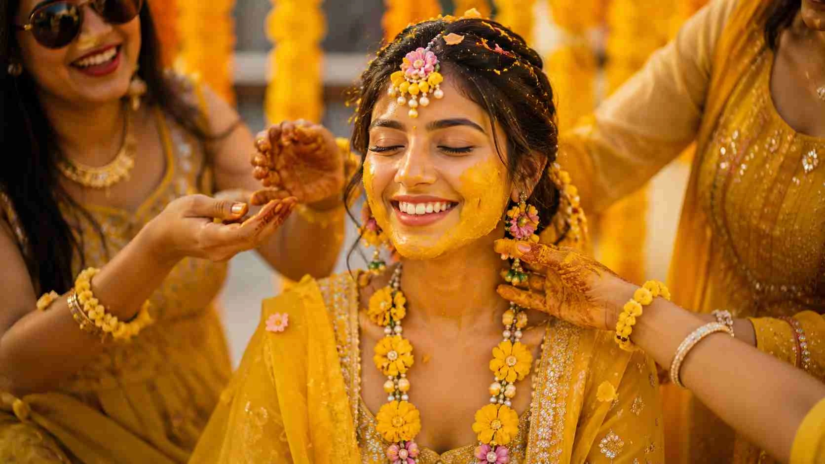 haldi captions for bride