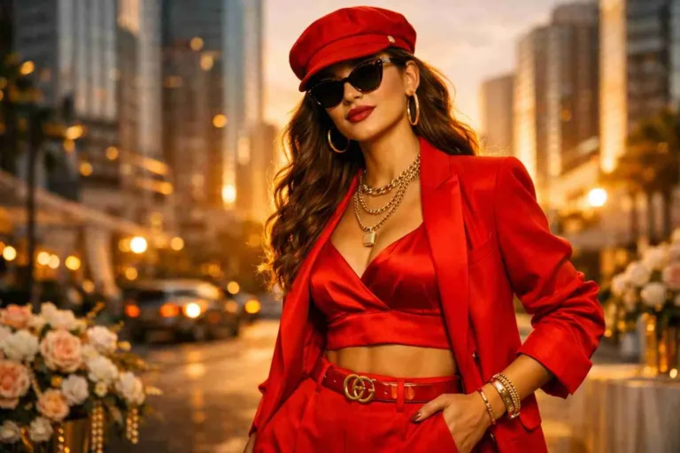 red outfit captions for instagram