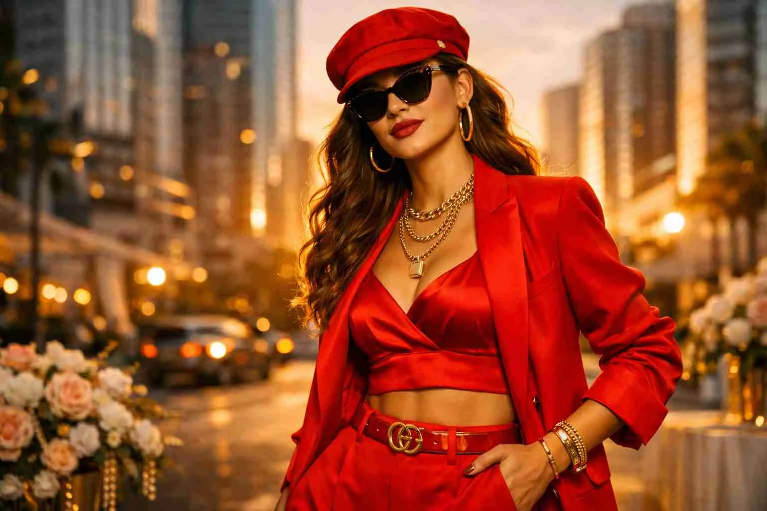 red outfit captions for instagram