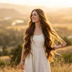 captions for long hair