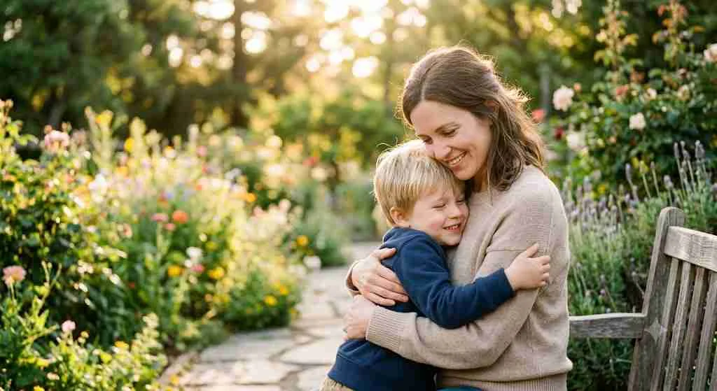 captions for mother and son picture