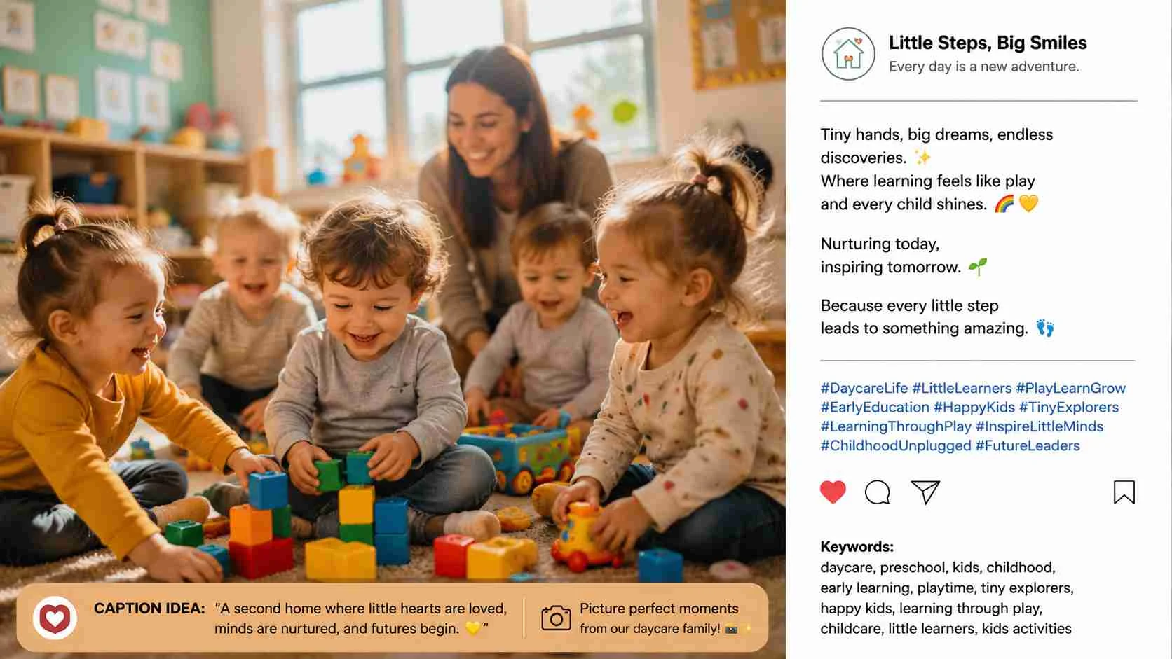 daycare captions for instagram