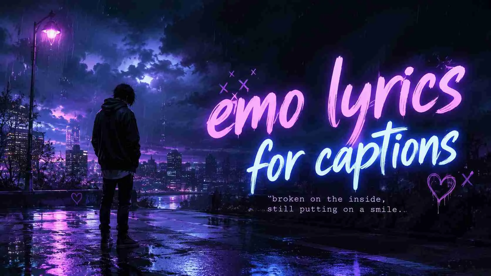emo lyrics for captions