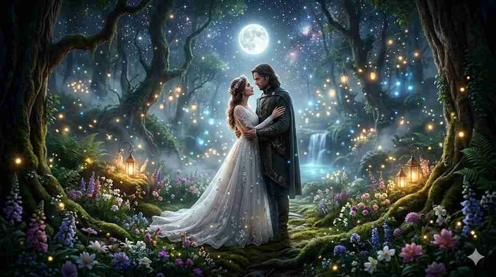 fairytale captions for couple
