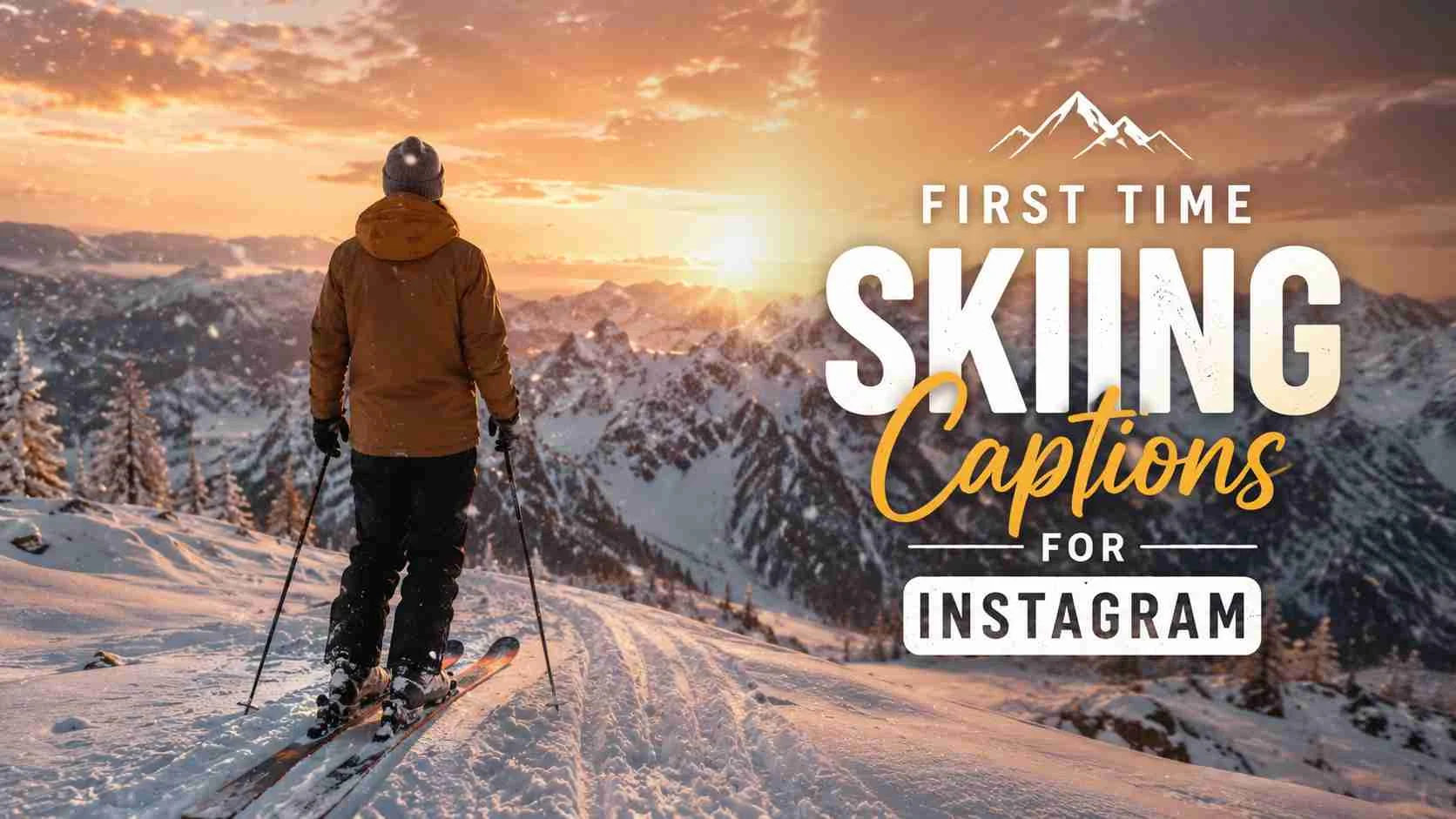 first time skiing captions for instagram