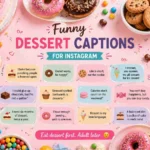 funny dessert captions for instagram