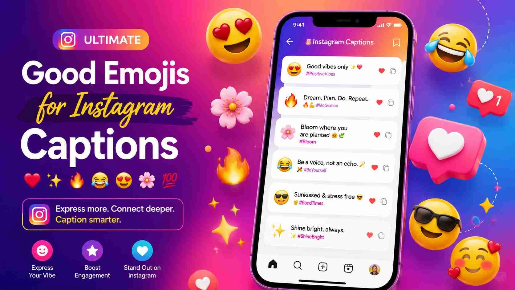 good emojis for instagram captions