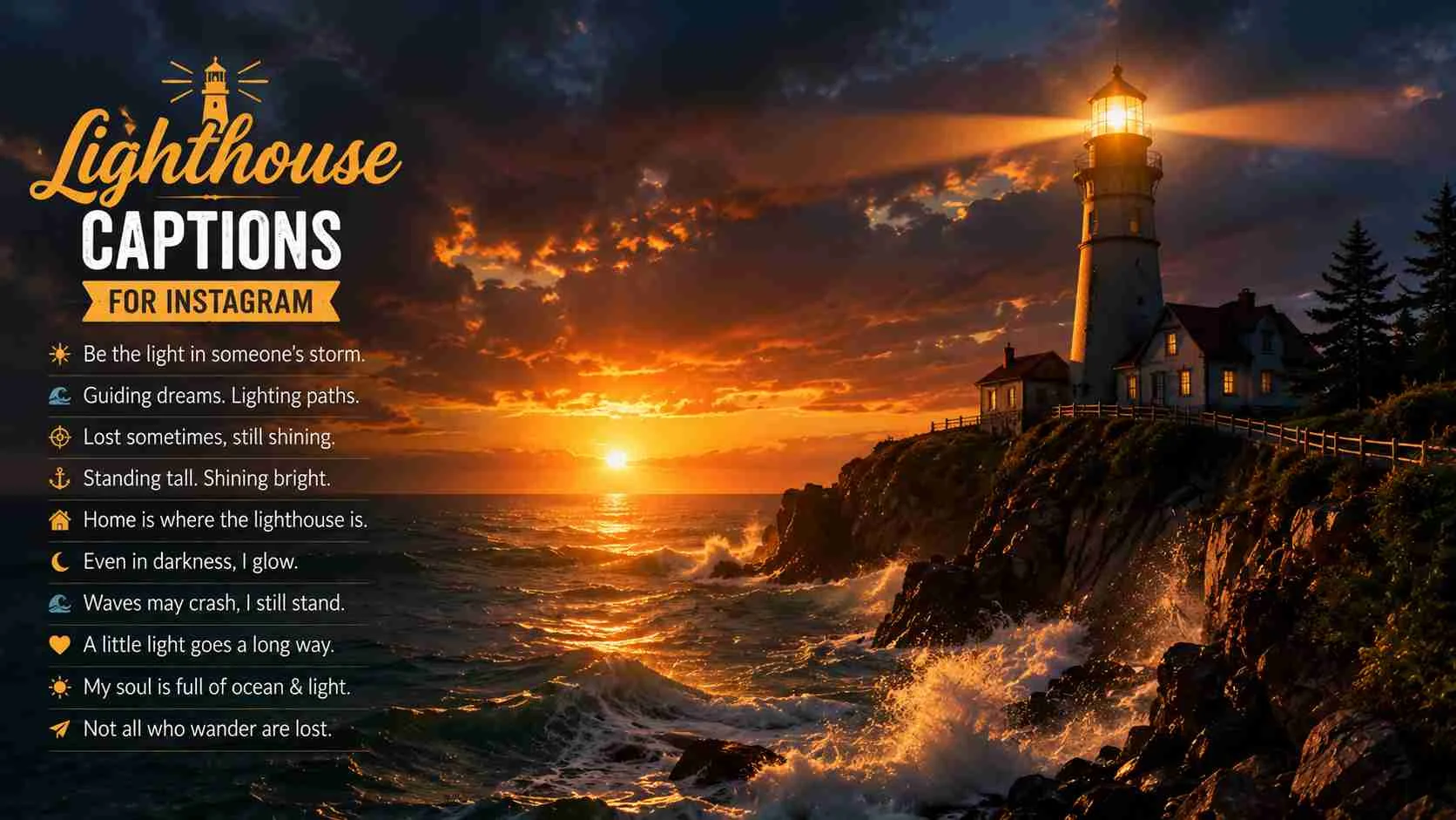 lighthouse captions for instagram