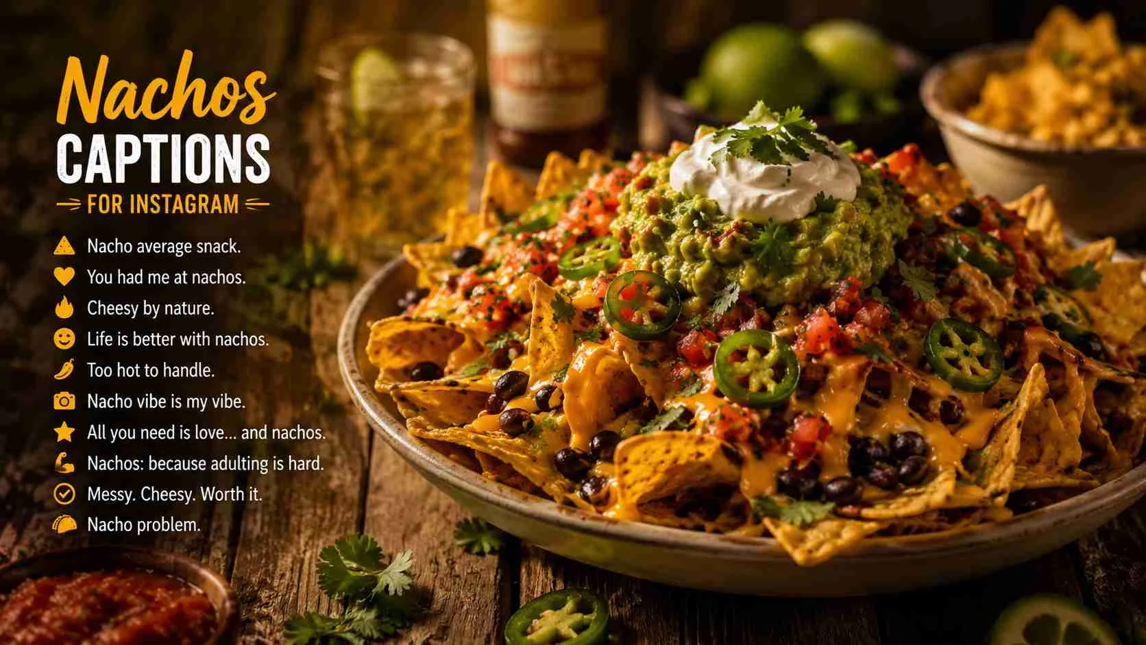 nachos captions for instagram