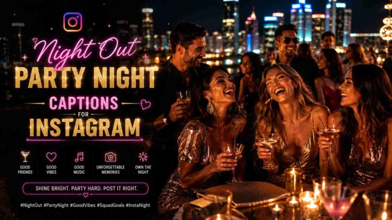 night out party night captions for instagram