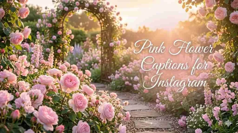 pink flower captions for instagram