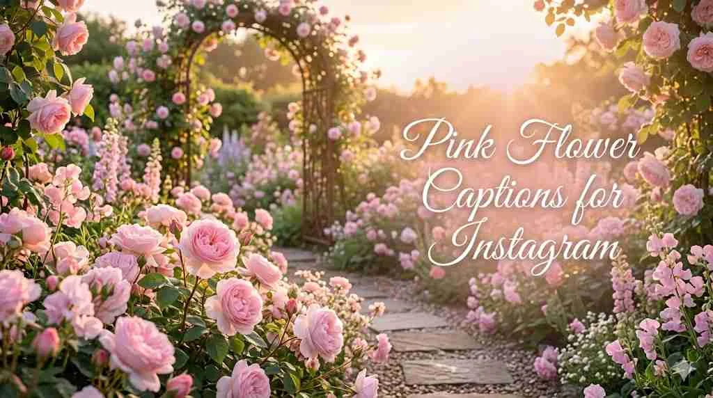 pink flower captions for instagram