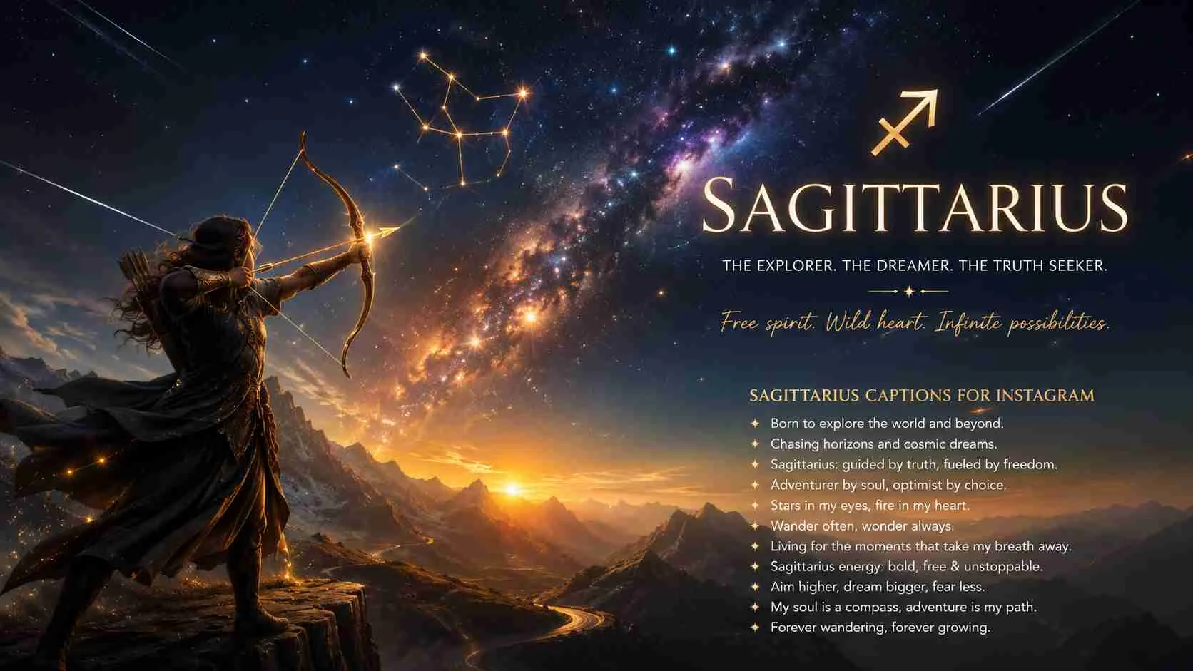 sagittarius captions for instagram