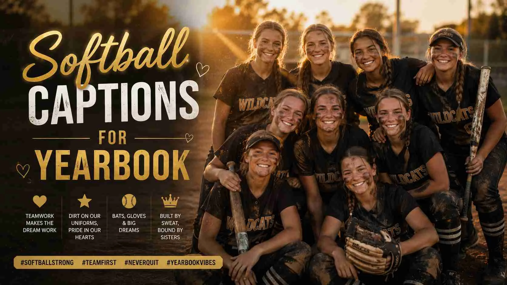 softball captions for yearbook