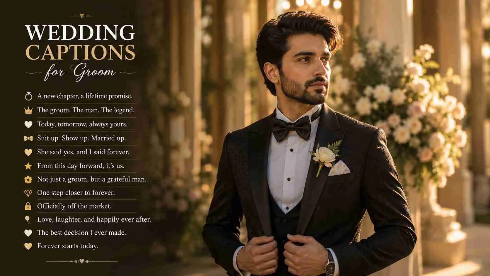 wedding captions for groom