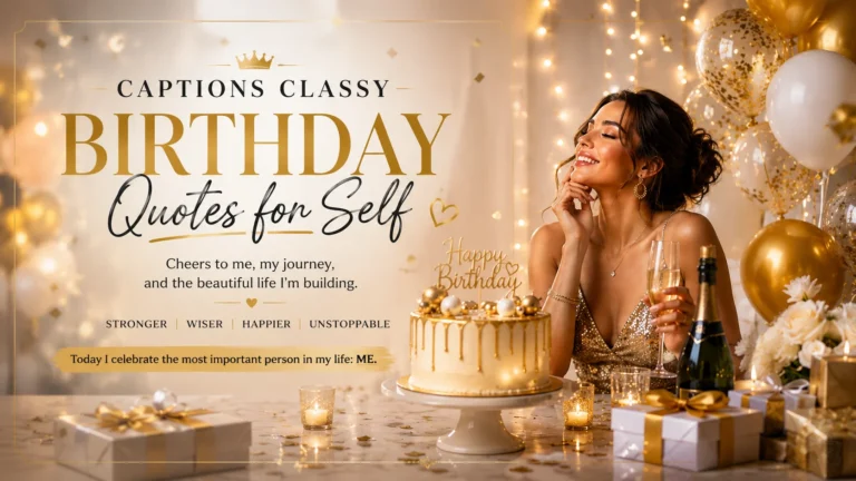 captions classy birthday quotes for self