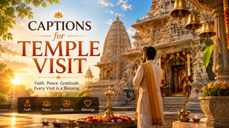 captions for temple visit