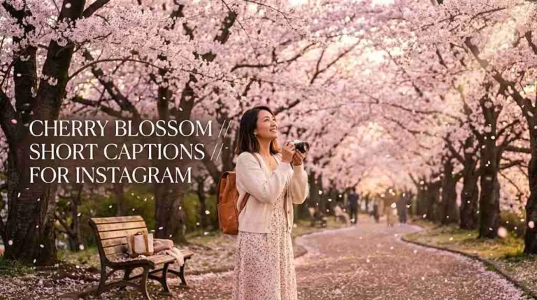 cherry blossom short captions for instagram