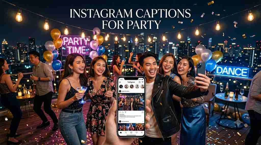 instagram captions for party