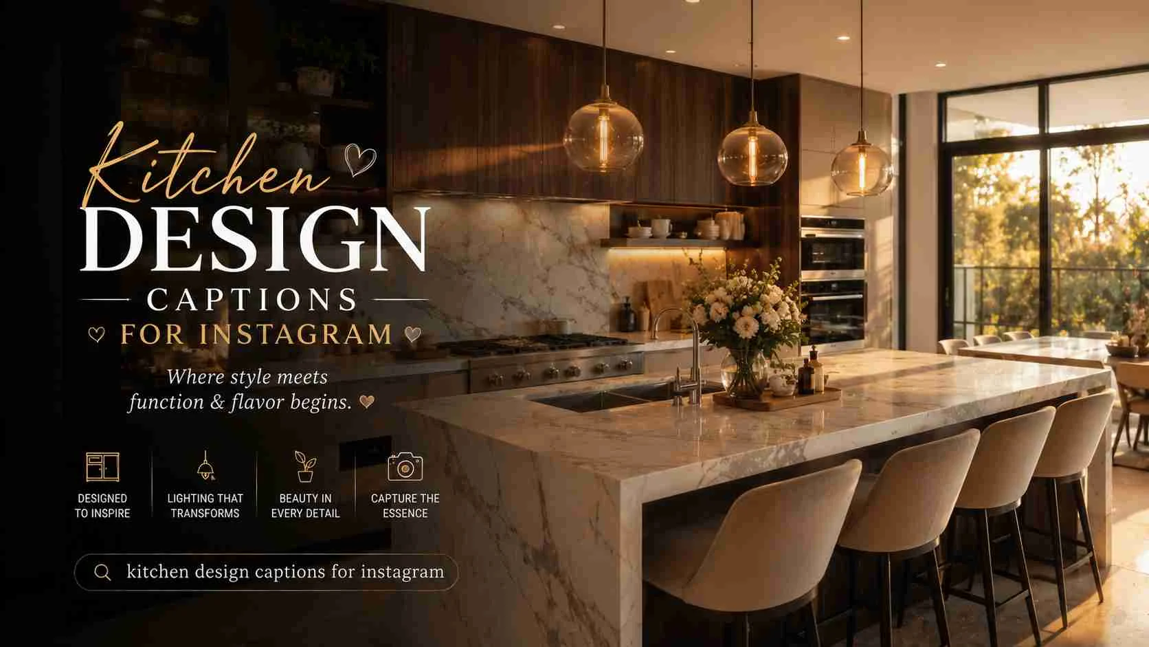 kitchen design captions for instagram