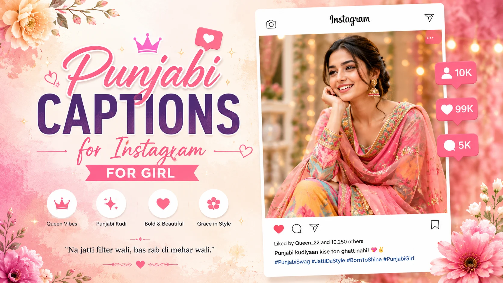 punjabi captions for instagram for girl