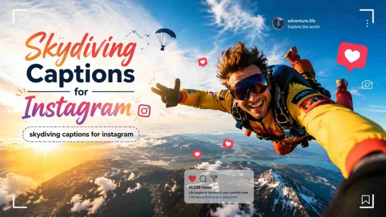 skydiving captions for instagram