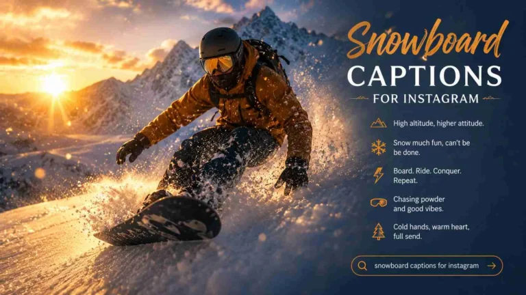 snowboard captions for instagram