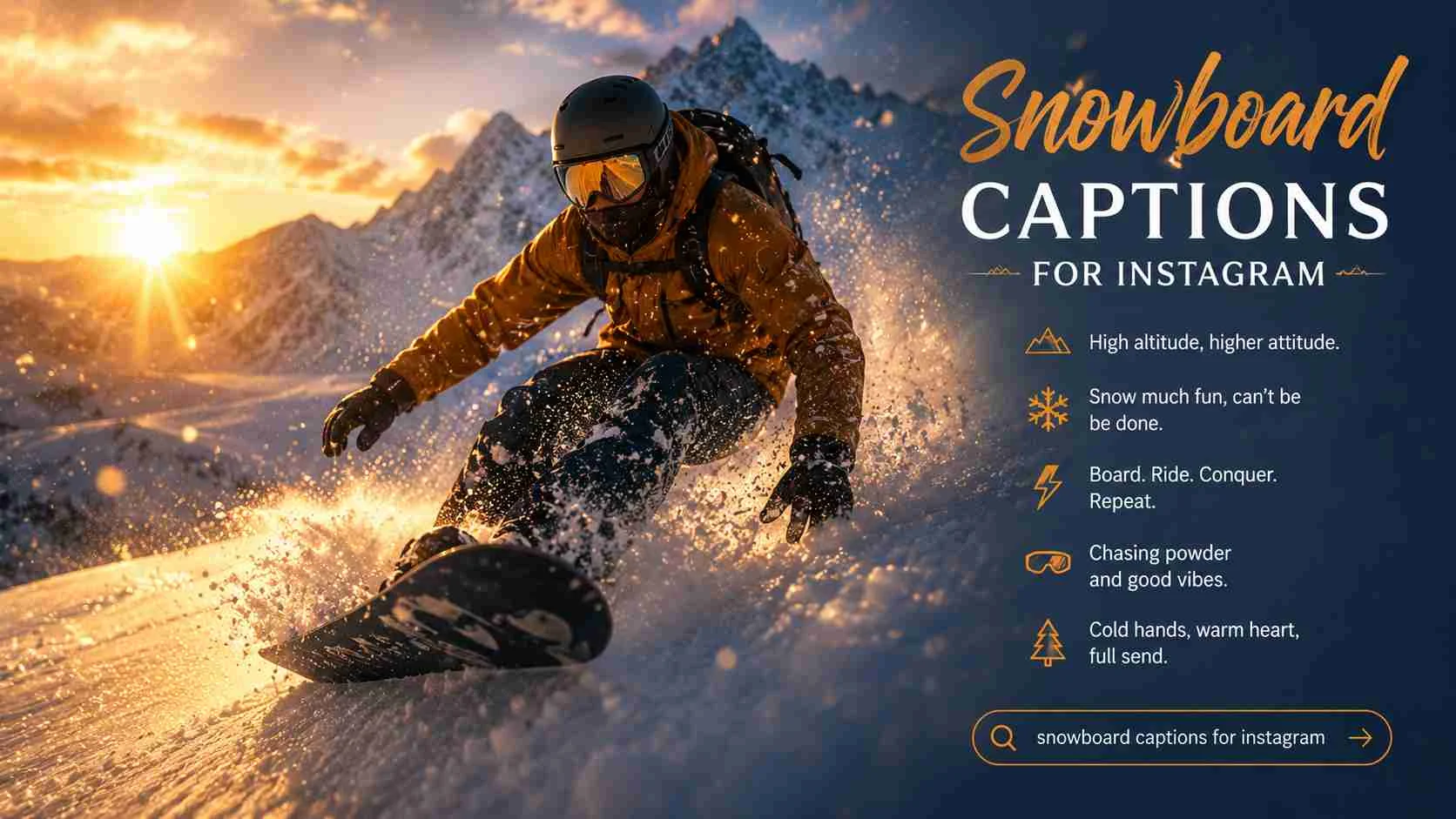 snowboard captions for instagram