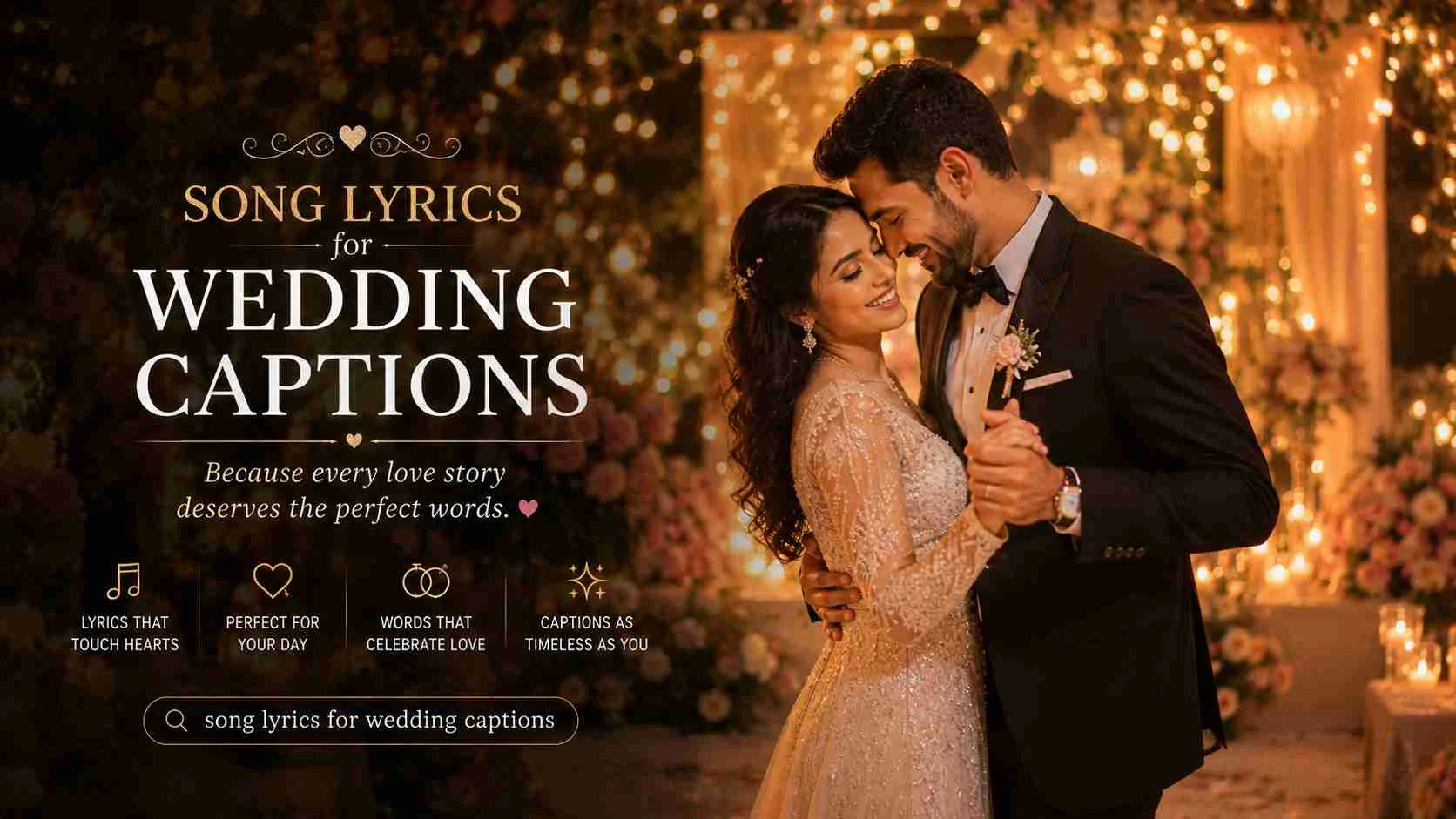 song lyrics for wedding captions