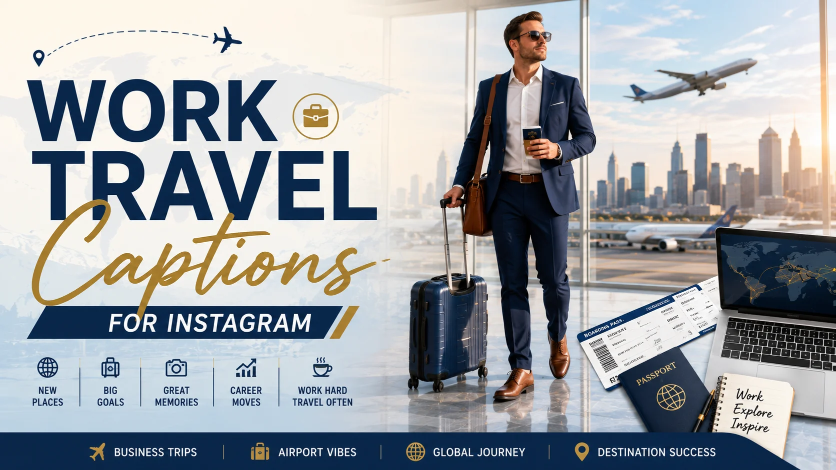 work travel captions for instagram